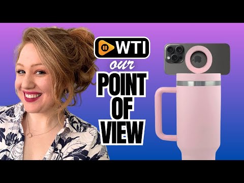 Water Bottle Phone Holder | Compatible with MagSafe | Insulated Cup with Handle and Straw | Magnetic Tripod Mount 360° Rotate | Perfect for Gym - WTI product video review