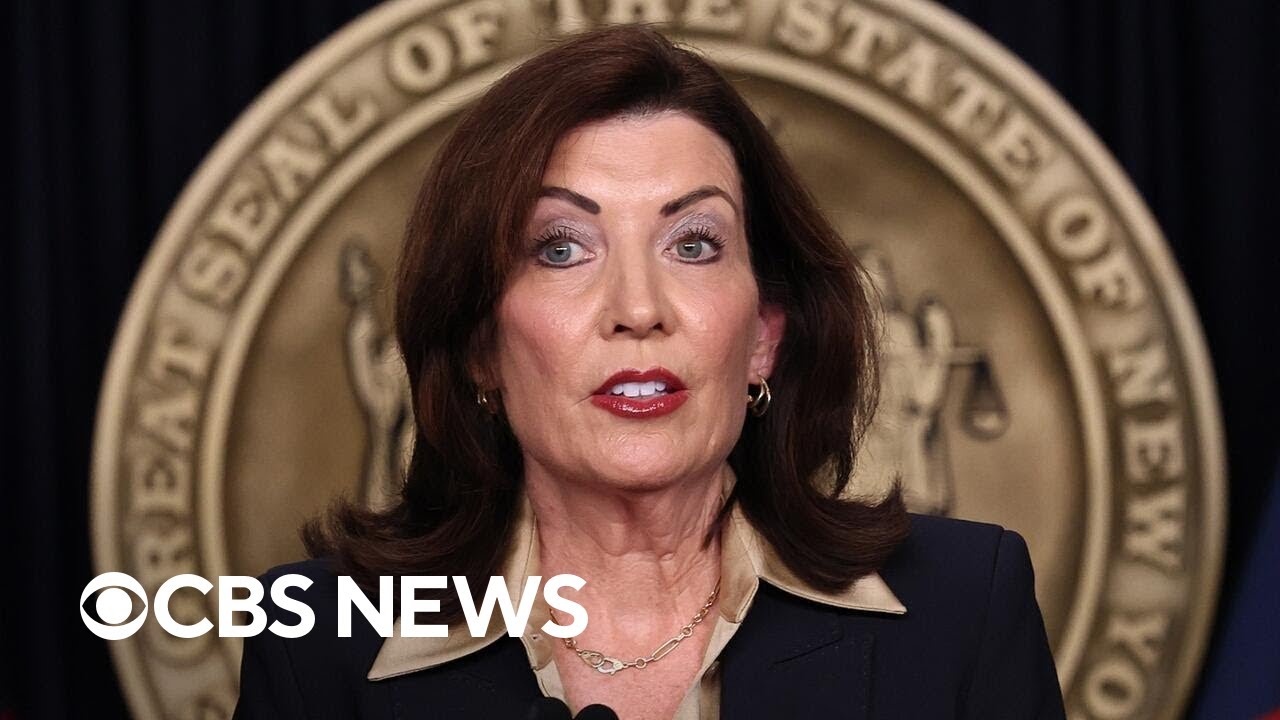 New York Gov. Kathy Hochul announces new limits on Eric Adams' power