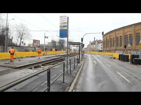 Verlängerung der Gleisbauarbeiten an der Wittenberger Straße (08.03.2013)
