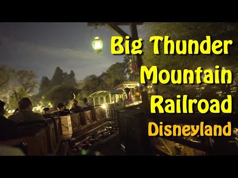 2018 Disneyland Big Thunder Mountain Railroad Roller Coaster at Night On Ride Low Light HD POV