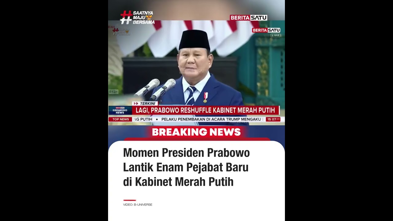 Momen Presiden Prabowo Lantik 6 Pejabat Baru di Kabinet Merah Putih #beritasatu