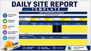 Daily Site Report Template for Civil Engineers Free Excel Download