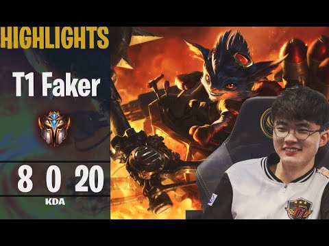[T1 Faker] Rumble vs Qiyana [10.10] KR Challenger Highlighted