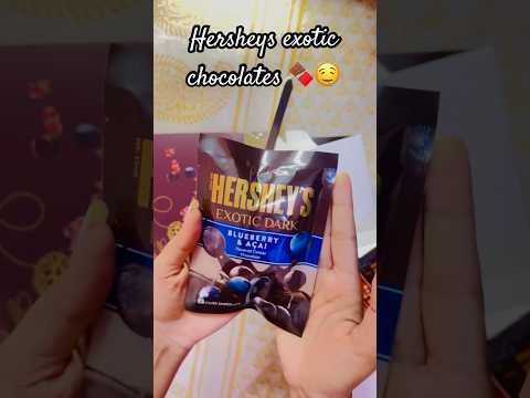 Unboxing hersheys exotic dark chocolate🍫🤤❤️ #chocolate #ssc #valentine #neet #ytshorts