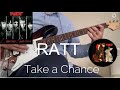 Take a Chance - RATT with Lyrics / Guitar Cover