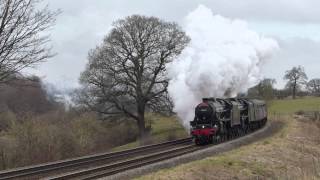 preview picture of video 'The Midlander: 45407 and 44871 at All Stretton'