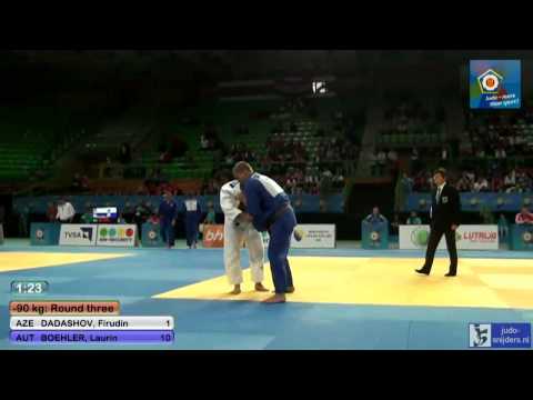 Judo 2013 European championship Juniors: Dadashov (AZE) - Boehler (AUT) [-90kg]