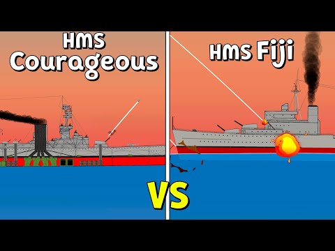HMS Courageous VS HMS Fiji | Ships At War