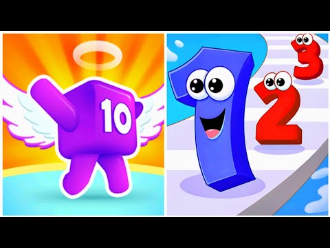 Satisfying Mobile Games - 2048 Jelly Shooter, Level Up Numbers, Flaxy Runner, All Max Level Gameplay