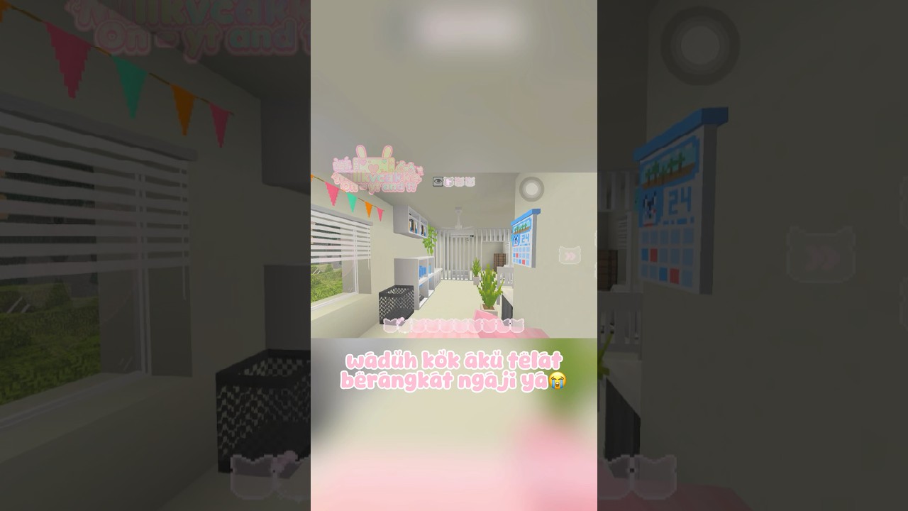 pov:telat berangkat ngaji😭🕌 #kawaiiworld2023 #minecraft #dramamillkycakke #povminecraft #millky