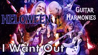 HELLOWEEN Guitar Harmonies #1 I Want Out lesson with tabs