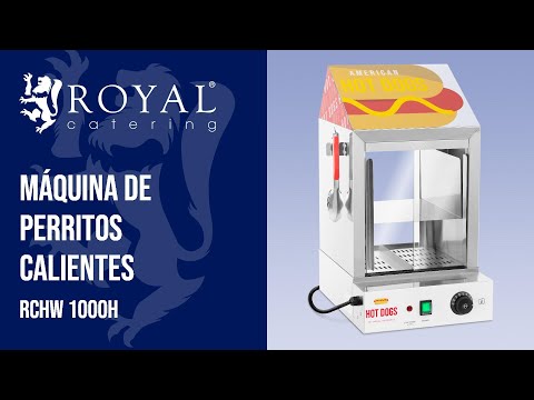vídeo - Máquina de perritos calientes - 100 salchichas - 25 panecillos - 1.000 W