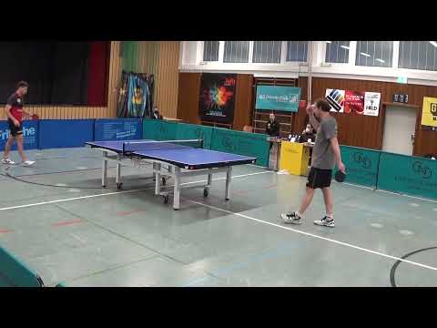 Stefan Plattner vs Happek  2 20220116 Effeltrich vs Stuttgart 3  Bundesliga Table Tennis Stativ  13