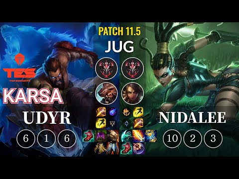 TES Karsa Udyr vs Nidalee Jungle - KR Patch 11.5