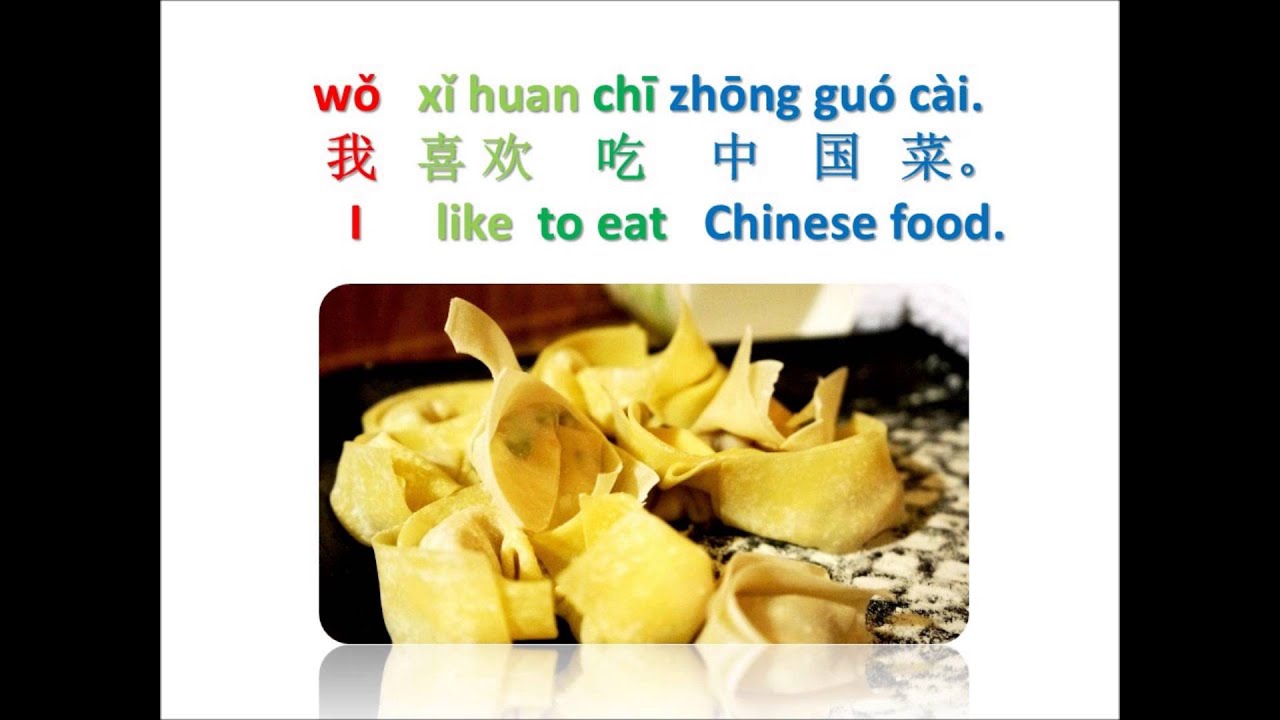 11. "I like Chinese Food" in Chinese