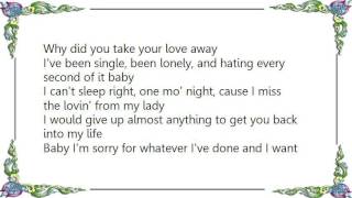 Ginuwine - Why Did You Go Lyrics
