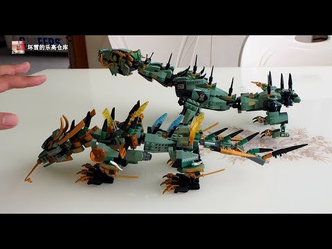 Lego Fake VS Real Lego:The Ninjago Movie 70612 Green Ninja Mech Dragon