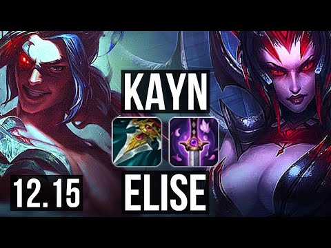KAYN vs ELISE (JNG) | 12/0/4, Rank 5 Kayn, Legendary | EUW Challenger | 12.15