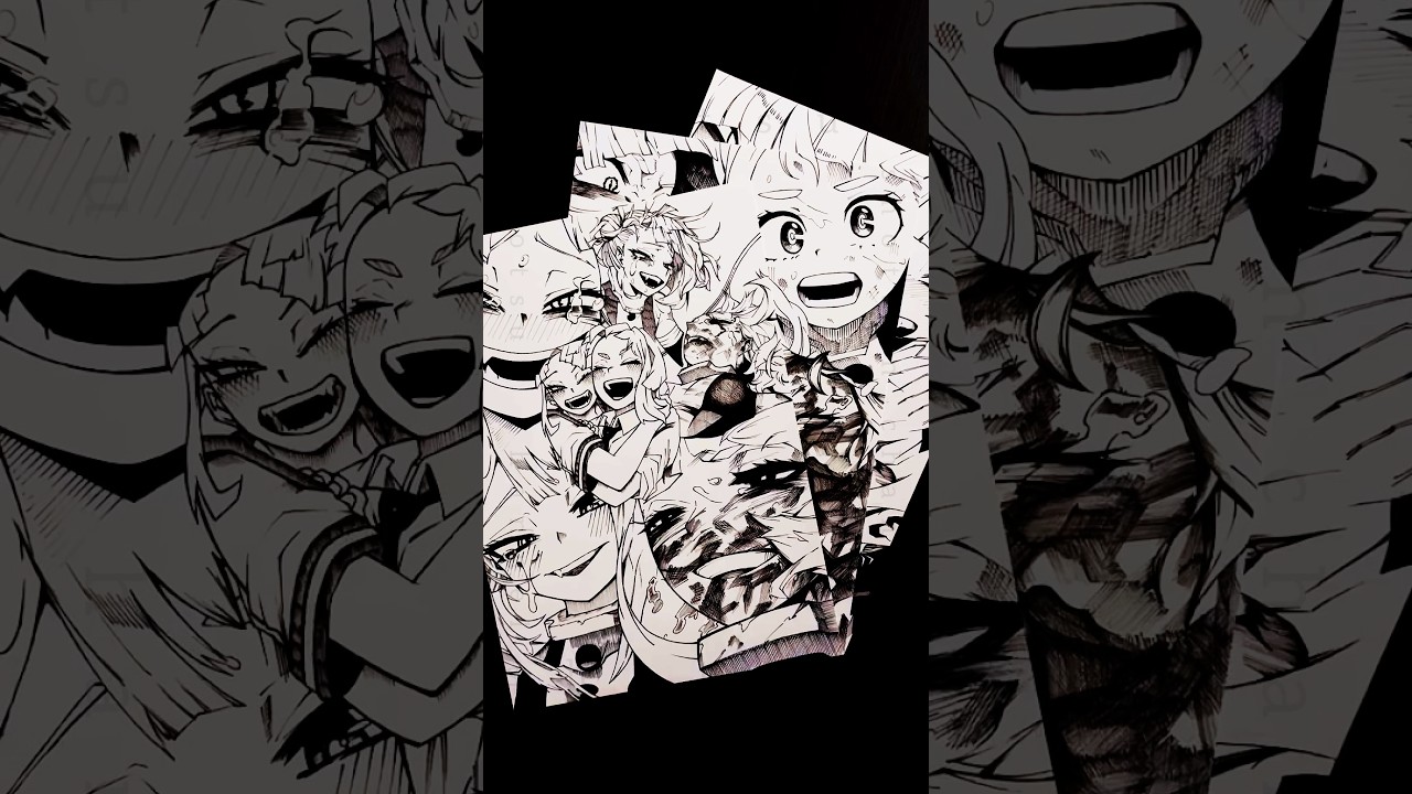 【僕のヒーローアカデミア】再投稿してみた#僕のヒーローアカデミア #ヒロアカ #トガヒミコ #麗日お茶子 #イラスト #模写 #shorts