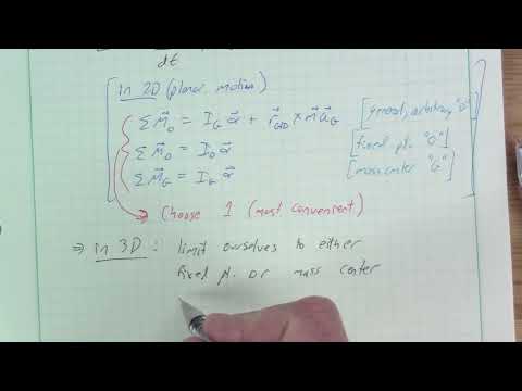 Lec37 - Rigid Body 3D Kinetics (Theory) Euler's Equations of Motion
