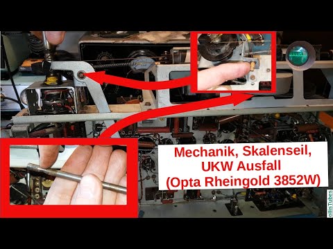 UKW Ausfall ,Skalenantrieb, Bandbreiteneinstellung, krachender Drehko - Opta 3852W Teil 4