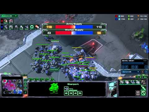 Starcraft HoTS ZvT Swarm Host vs Bio Mech
