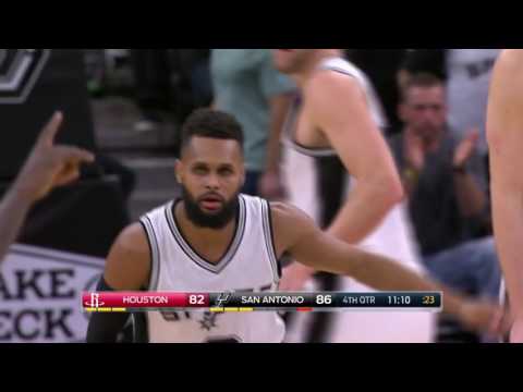 Patty Mills Three | Rockets vs Spurs | 3.6.17 | 16-17 NBA Season