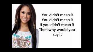 Jasmine Villegas - Didn't Mean It (Lyrics)