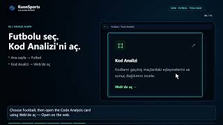KuonSports Nasıl Kullanılır? | Futbol ve Basketbol Analiz Rehberi