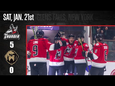 1/21/23 Adirondack Thunder 5 - Newfoundland Growlers 0