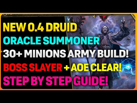 NEW 0.4 Druid ORACLE Mass Summoner Build! | AMAZING AOE & Boss Slayer!