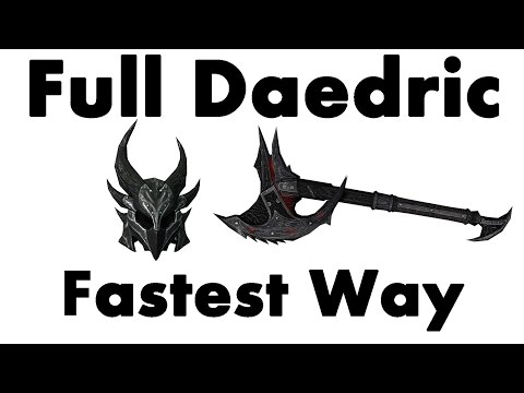 Skyrim Remastered FULL DAEDRIC Armor EASY WAY (Special Edition NO SMITHING Walkthrough Guide)