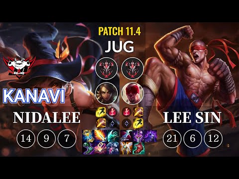 JDG Kanavi Nidalee vs Lee Sin Jungle - KR Patch 11.4