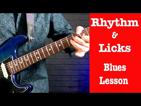 Mixing Rhythm and Licks in a 12 bar blues with TAB