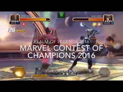 marvel contest of champions 2016 realm of legends bolt fight with perfect block team