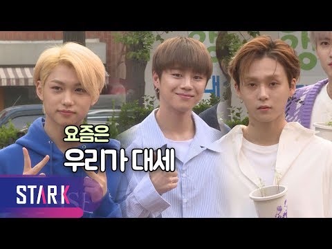 Stray Kids and PENTAGON on their way to work - 훈남 아이돌들의 출근길 '스트레이 키즈·UNB·펜타곤 (뮤뱅출근)