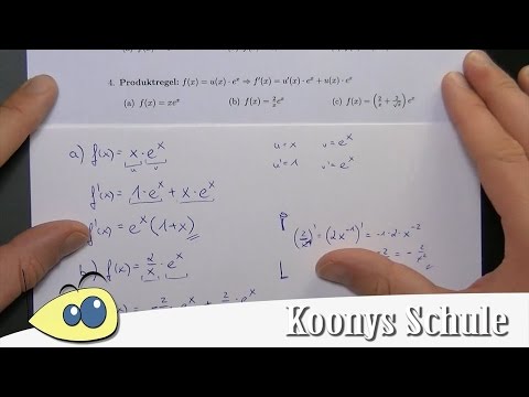 Produktregel beim Ableiten von e-Funktionen, 3 Aufgaben vorgerechnet | 4/7 Blatt 6600