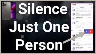 How To Silence Notifications For One Person