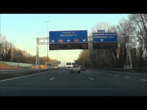 Niederlande Schiphol A4 Den Haag - Amsterdam Richtung A9 Amstelven - Utrecht 2014