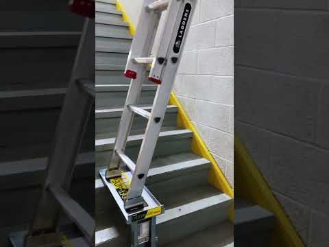 60-Second Ladder-Aide PRO Setup: The Ultimate Tool for Using Extension Ladders on Stairs