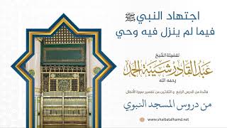 صورة اجتهاد النبي صلى الله عليه وسلم فيما لم ينزل فيه وحي | الشيخ عبدالقادر شيبة الحمد329
