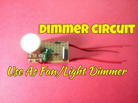 Dimmer Circuit...Using Triac And Diac..Use This Circuit As Light/Fan Dimmer...Simple Process.. Video