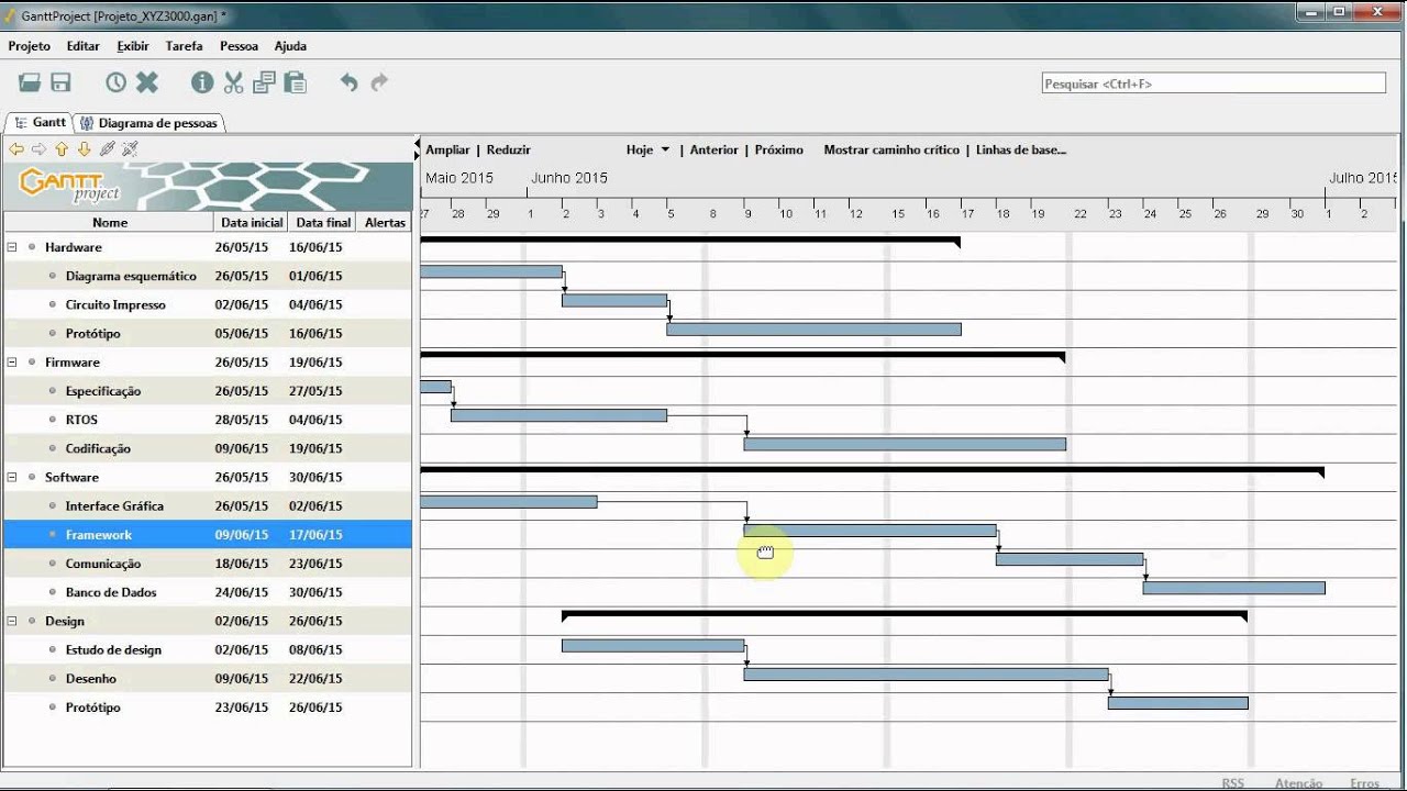 E6 - Controle de cronograma no Ganttproject