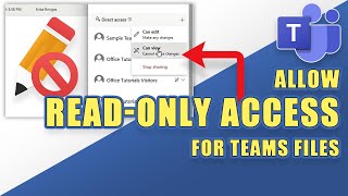 MS Teams - How to Make Files READ-ONLY Access