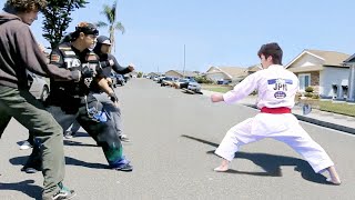 Taekwondo Master vs Bullies  Taekwondo in the Stre