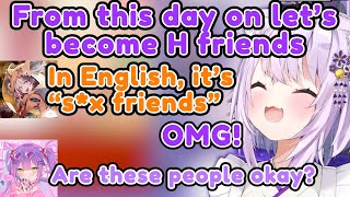 Okayu and Gigi Having a Conversation Using DeepL Is Hilarious w【Hololive Clip】