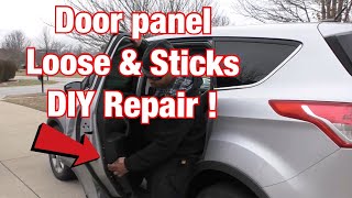 Ford Escape door panel loose and sticks  EASY DIY Repair 2013