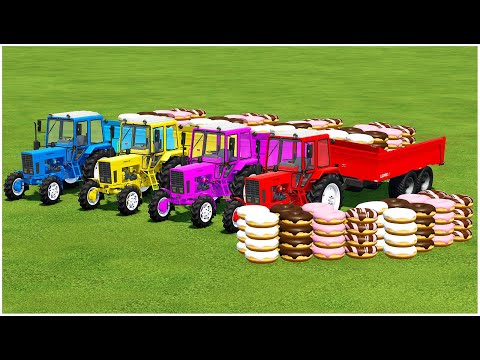 TRANSPORTING DONUTS WITH MTZ TRACTORS! Farming Simulator 22