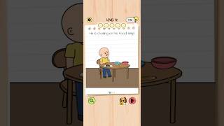 Brain Test 5 Level 72: He is choking on his food! Help! Walkthrough