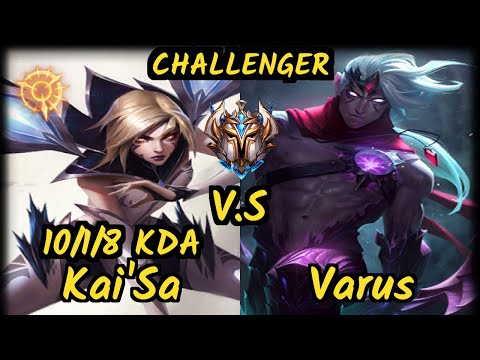 Shynon (KAI'SA) vs VARUS - 10/1/8 KDA BOTTOM ADC CHALLENGER GAMEPLAY - NA